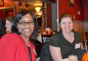 Rhonda Washington & Jennifer Floyd at the Community Renewal Women's 14th Annual Valentine's Day Luncheon Fundraiser